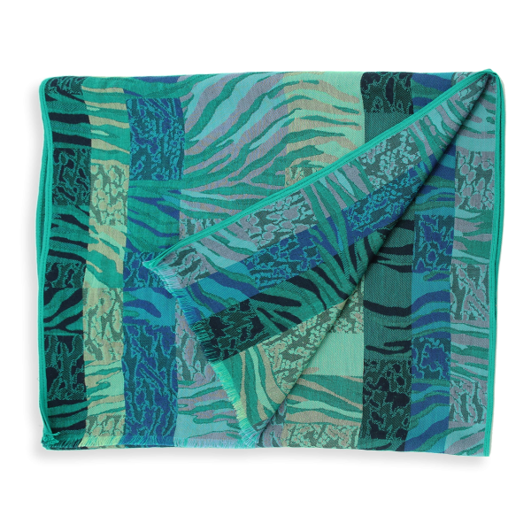 Echarpe-femme-coton-modal-turquoise-bleu-Cybèle