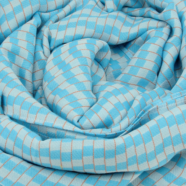 Echarpe-homme-coton-modal-turquoise-Désert