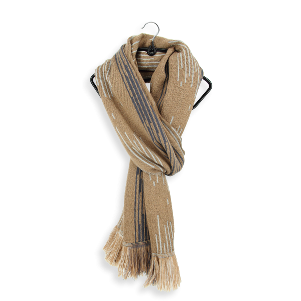 Echarpe-homme-laine mérinos-modal-beige-Neon