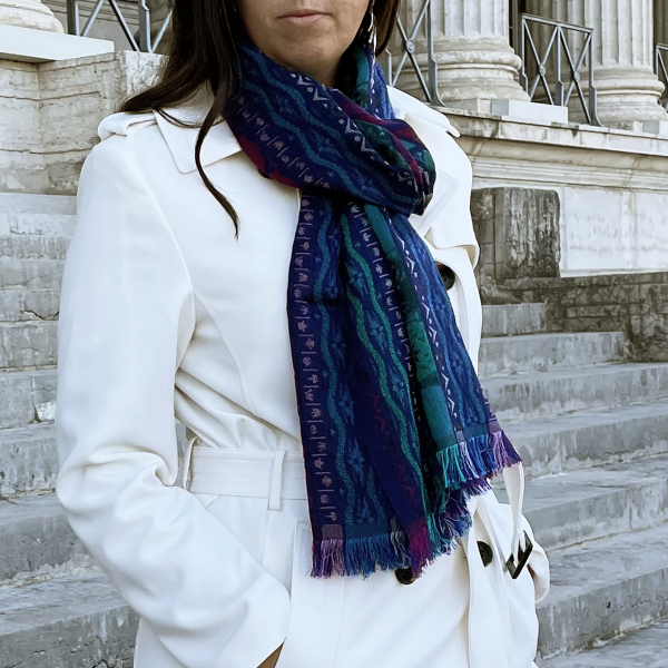 Etole-femme-laine-merinos-coton-soie-bleu-encre-Chanson