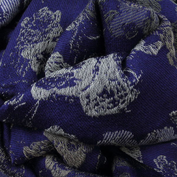 Echarpe-femme-laine-modal-coton-bleu-encre-Florence