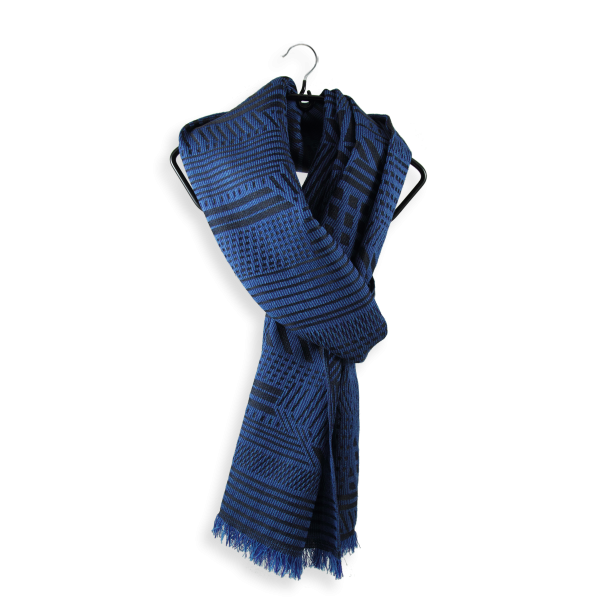 Echarpe-homme-laine-soie-bleu-kyoto-3A
