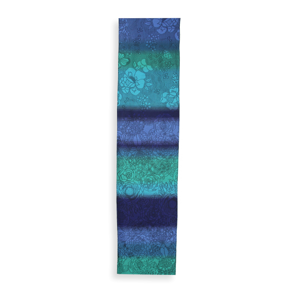 Echarpe-femme-laine mérinos-modal-bleu-vert-Style