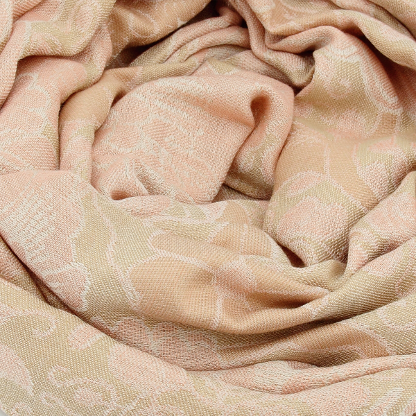 Echarpe-femme-cachemire-rose-oiseaux du paradis