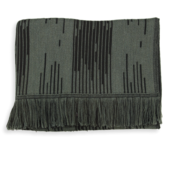 Echarpe-homme-laine-modal-kaki-noir-Néon