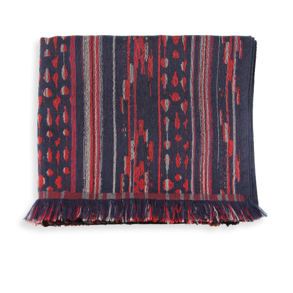 Echarpe-homme-laine-soie-coton-marine-rouge-sauvage