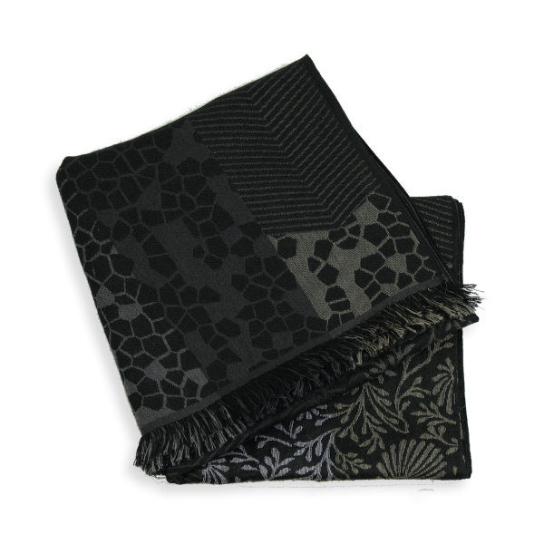 Echarpe-femme-laine-soie-noir-beige-Charme