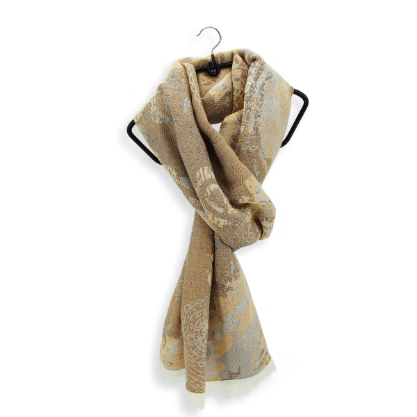 Etole-femme-laine-soie-coton-doré-Cache-cache