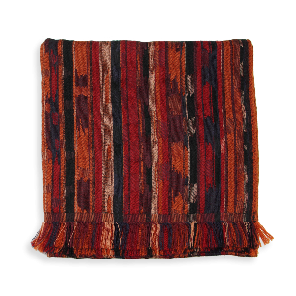 Echarpe-homme-laine-soie-rouge-orange-fabrique-en-France-Orpheon