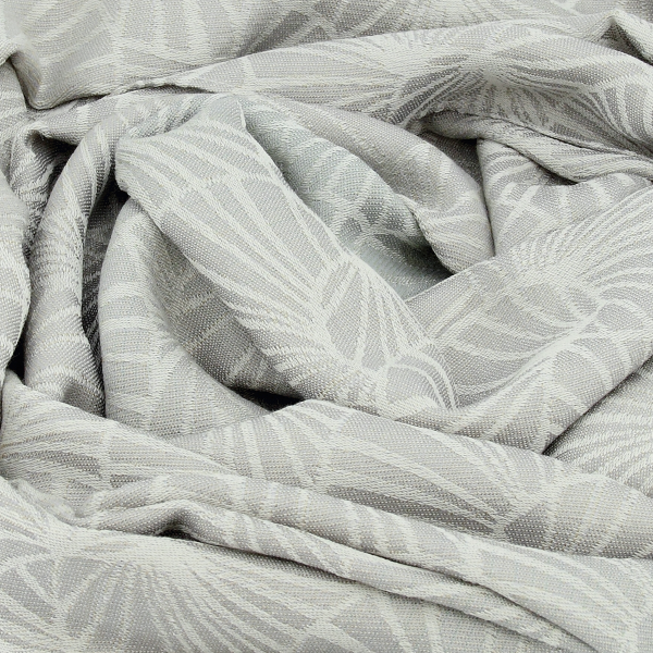 Echarpe-femme-laine-soie-gris perle-Nénuphar