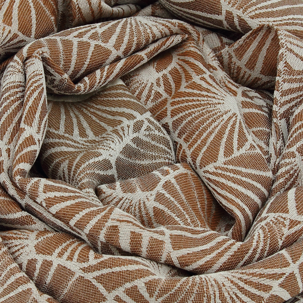 Echarpe-femme-laine-soie-marron-Nénuphar