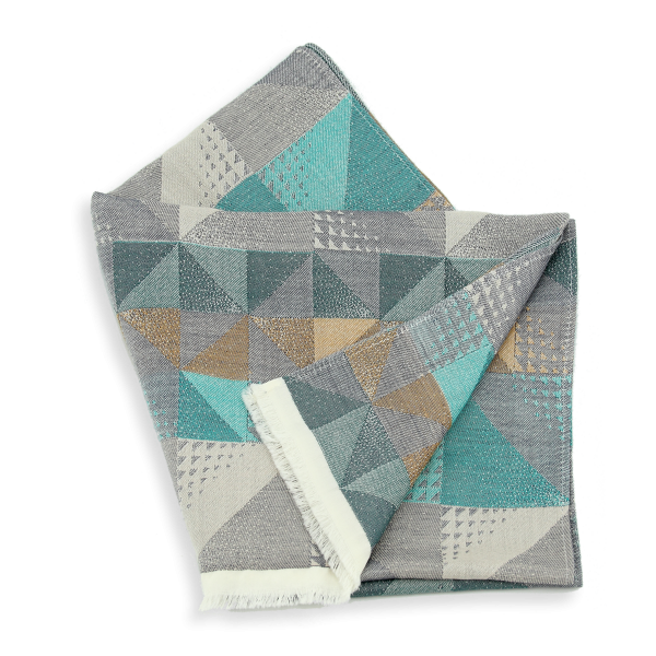 Echarpe-femme-laine-turquoise-kaléidoscope