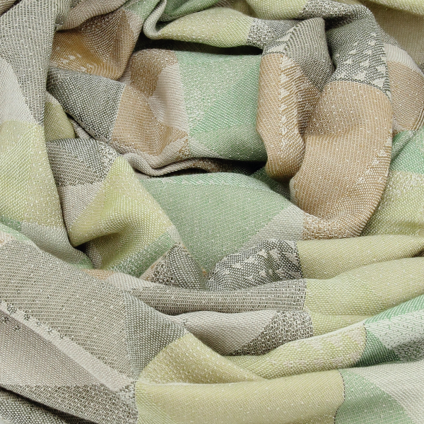 Echarpe-femme-laine-vert kaki-kaléidoscope