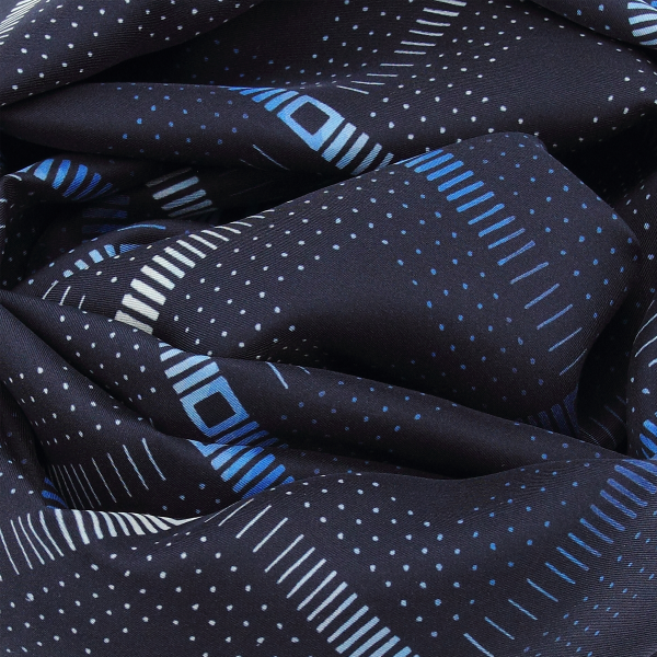Echarpe-homme-100% soie bio-bleu-Ombre