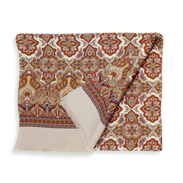 Echarpe-homme-100% soie GOTS-marron-Elégant