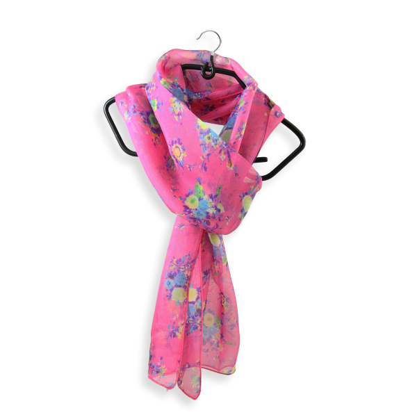 écharpe-femme-soie-imprimée-bouquet-fleurs-rose-indien-2A