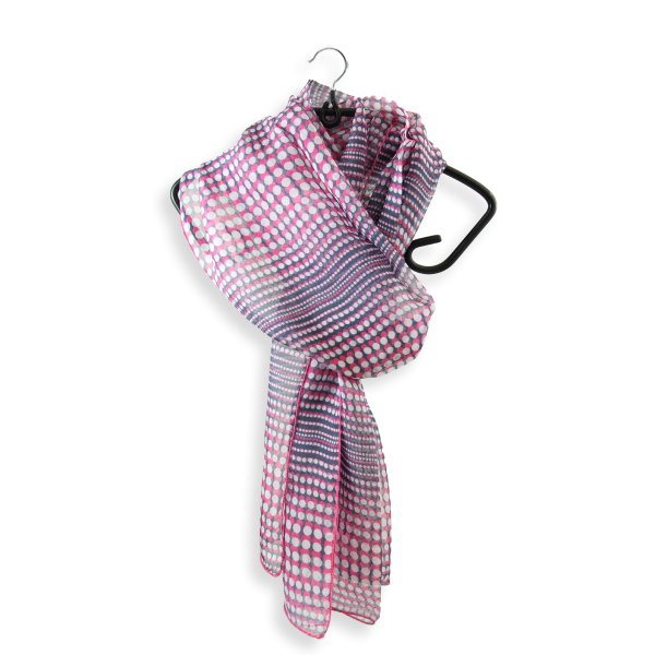 écharpe-femme-soie-imprimée-pois-Bold-navy-rose-3A