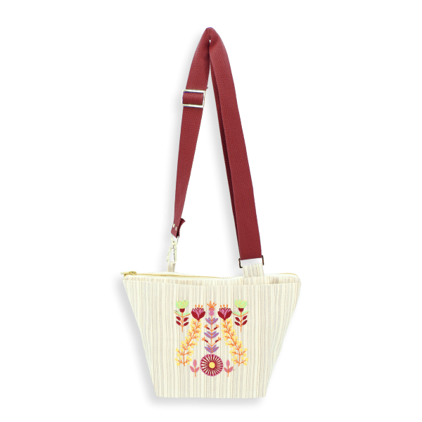 Gold-Solstice d'été-women’s-embroidered-woven-shoulder bag