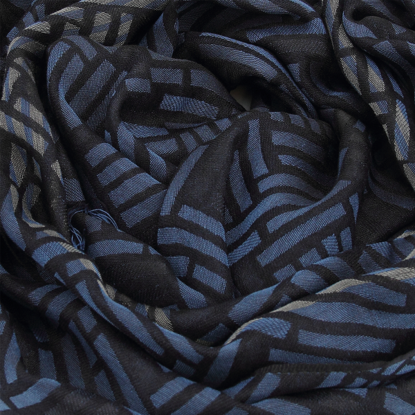 Etole-fabriquée-en-France-cachemire-soie-bleu-marine-Wand