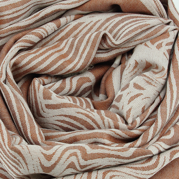 Etole-homme-cachemire-marron-Tramage