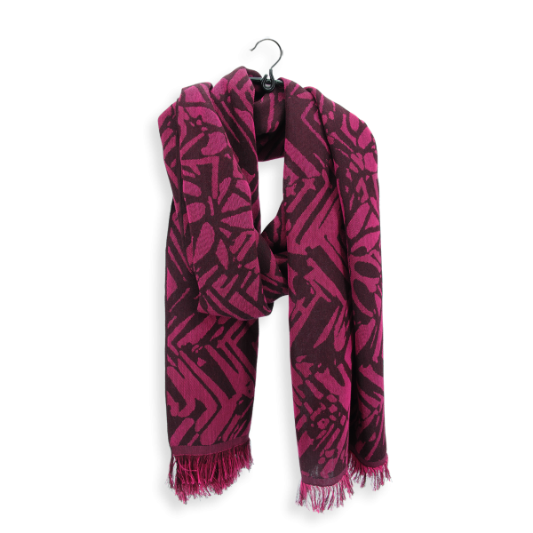 Etole-cachemire-femme-rose-fuchsia-Savanna