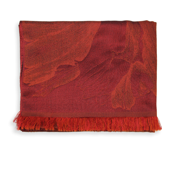 Etole-cachemire-soie-femme-rouge-roux-fabriqué-en-France-Sérénade