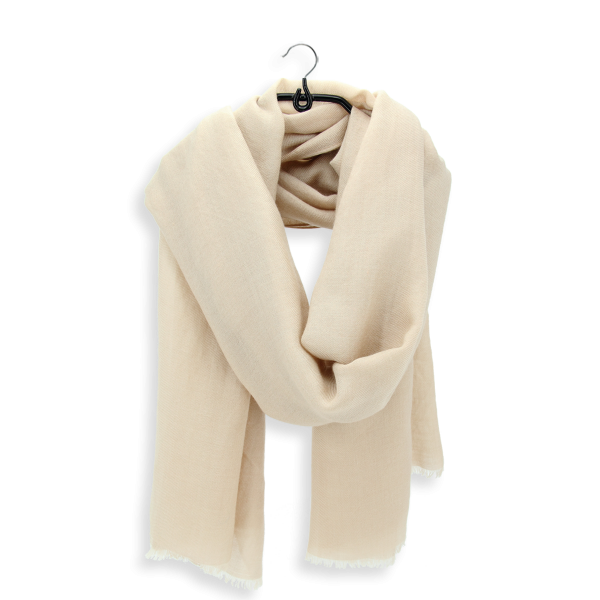Etole-mixte-cachemire-uni-beige-Nuage