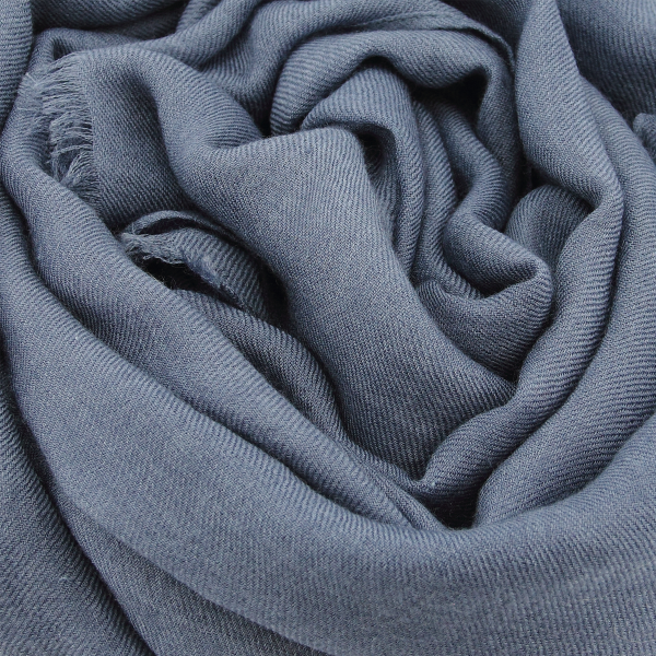 Etole-mixte-cachemire-uni-bleu jean-Nuage