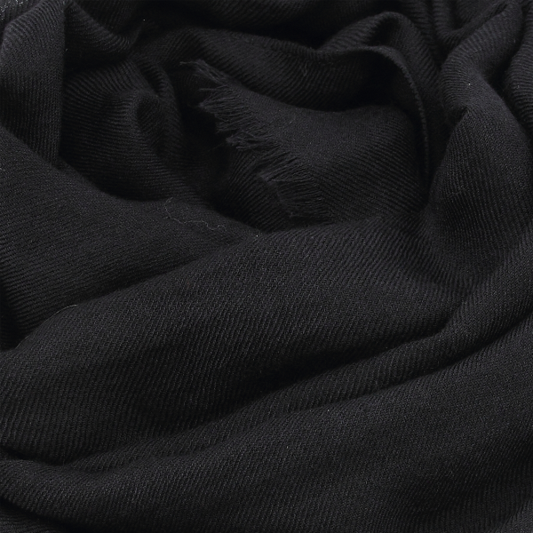 Etole-mixte-cachemire-uni-noir-Nuage