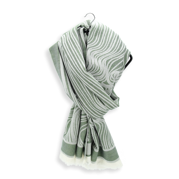 Etole-homme-cachemire-vert-Tramage