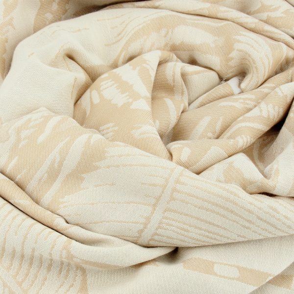 Stole-femme-coton-beige-écru-Arum