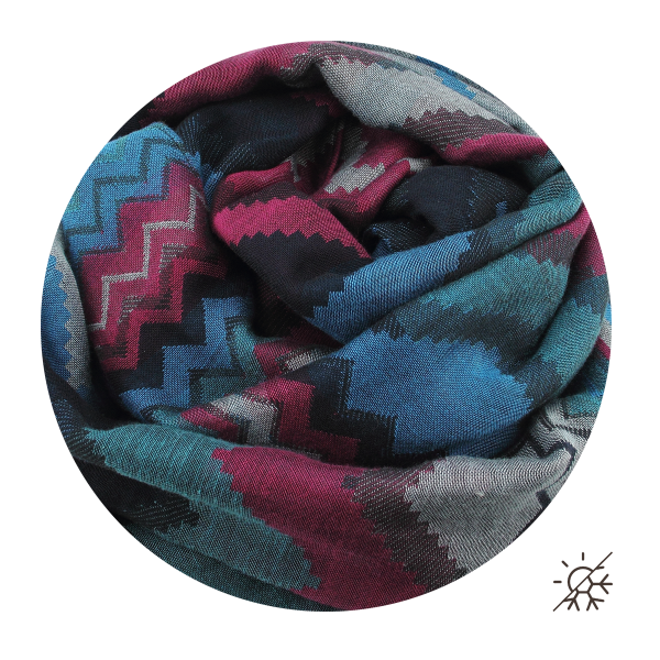 Etole-mixte-coton-modal-lin-bleu-magenta-Boundary