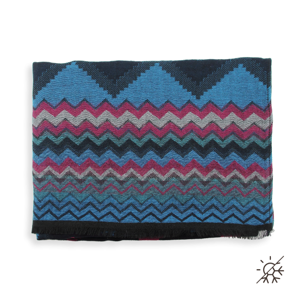Etole-mixte-coton-modal-lin-bleu-magenta-Boundary