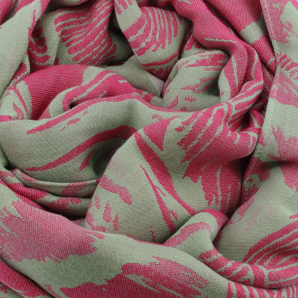 Écharpe étole Chèche En Viscose - Motifs Ronds, Couleur écrue Et Multicolore - Occasion Très Bon état