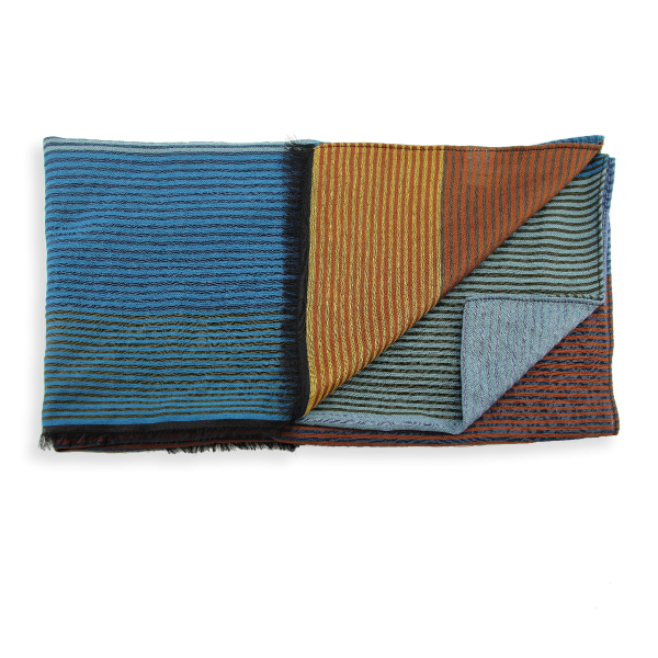 Etole-femme-kaleida-laine-coton-soie-bleu-canard-marron-22A