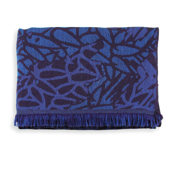 Etole-femme-laine mérinos-soie-bleu-prune-Savanna