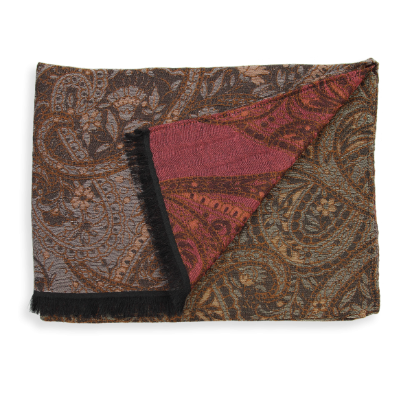 Etole-femme-laine-coton-soie-marron-brique-Paisley