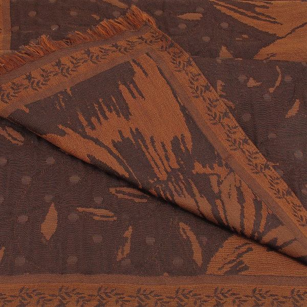 Etole-femme-laine-soie-coton-marron-maxi floral