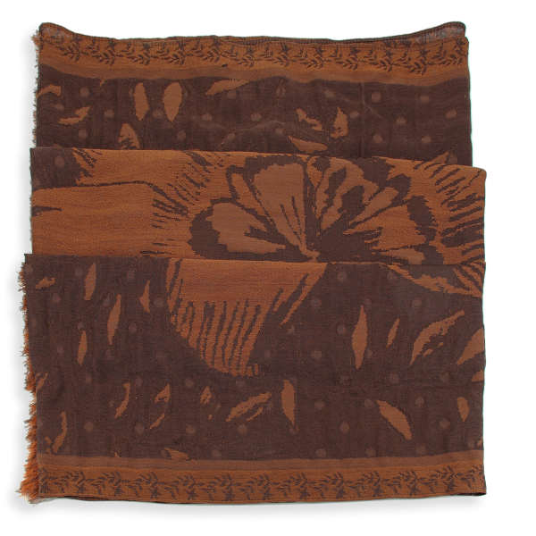 Etole-femme-laine-soie-coton-marron-maxi floral