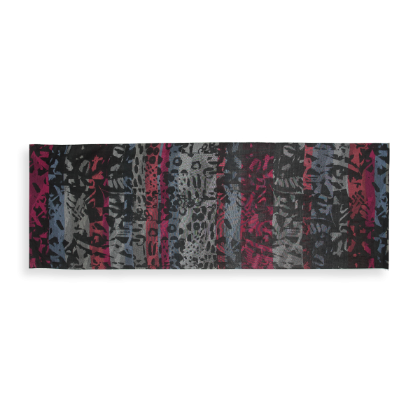 Etole-femme-laine-coton-soie-noir-rose -impulsion