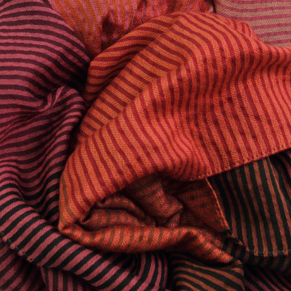 Etole-femme-kaleida-laine-soie-coton-orange-rouille
