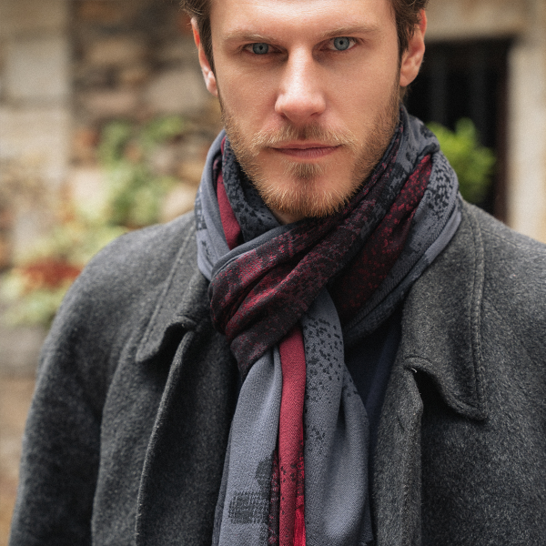 Maxi Etole-homme-femme-laine-modal-rouge-gris-Philadelphia