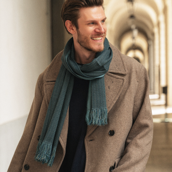 Etole-homme-laine-modal-vert-de-gris-Tweed