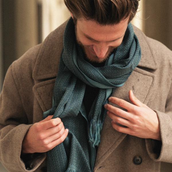 Etole-homme-laine-modal-vert-de-gris-Tweed