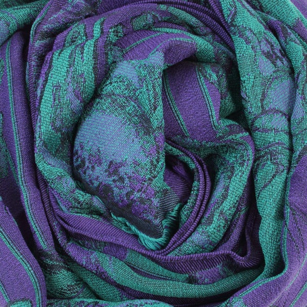 Etole-femme-laine-soie-turquoise-violet-Diva-fabrication-française