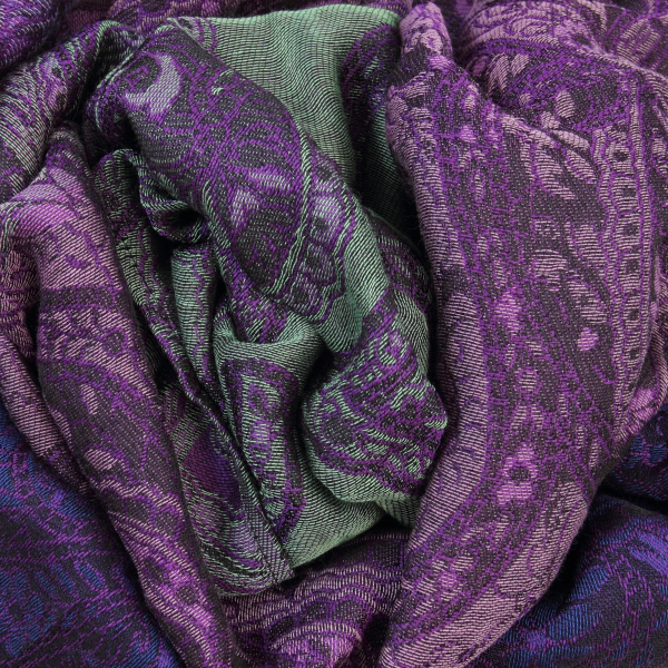 Etole-femme-laine-coton-soie-violet-kaki-Paisley