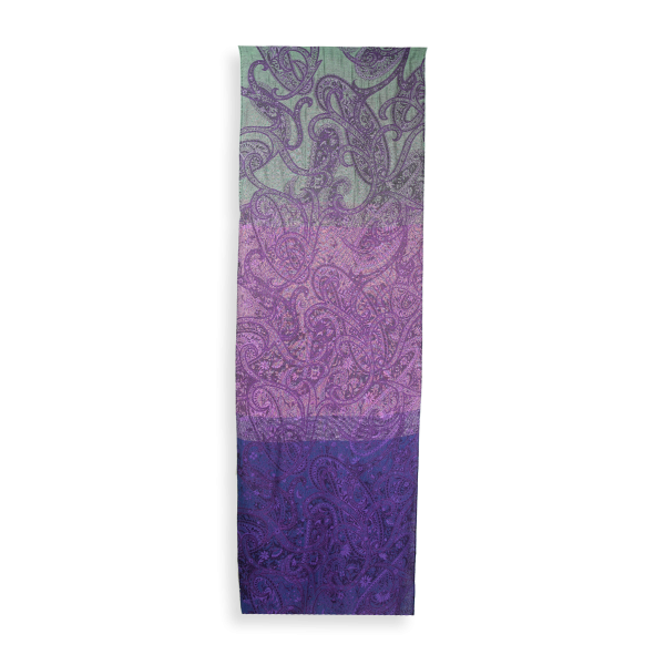 Etole-femme-laine-coton-soie-violet-kaki-Paisley