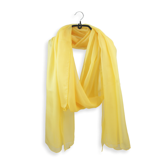 Etole-femme-mousseline-soie-unie-jaune-804A