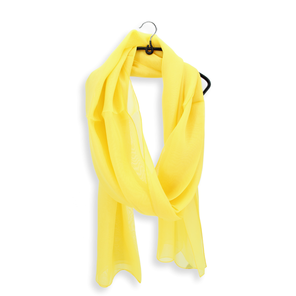 Etole-foulard-femme-mousseline-soie-jaune-soleil