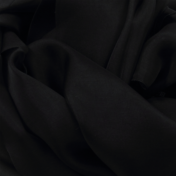 Etole mousseline soie unie fabrique en france noir